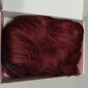 Wine Red Bob Wigs for Women 14 Inch Curly Wig with Bangs Synthetic Wigs for Everyday Party Cosplay Use