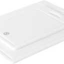 Martha Stewart BPA Free Plastic Cutting Board 2pc Set (16" x 12" and 12" x 8") - Linen - Dishwasher Safe