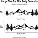 2PCS Mountain Tree Forest Car Side Decals 77.95''x18.89'' Graphic Stickers