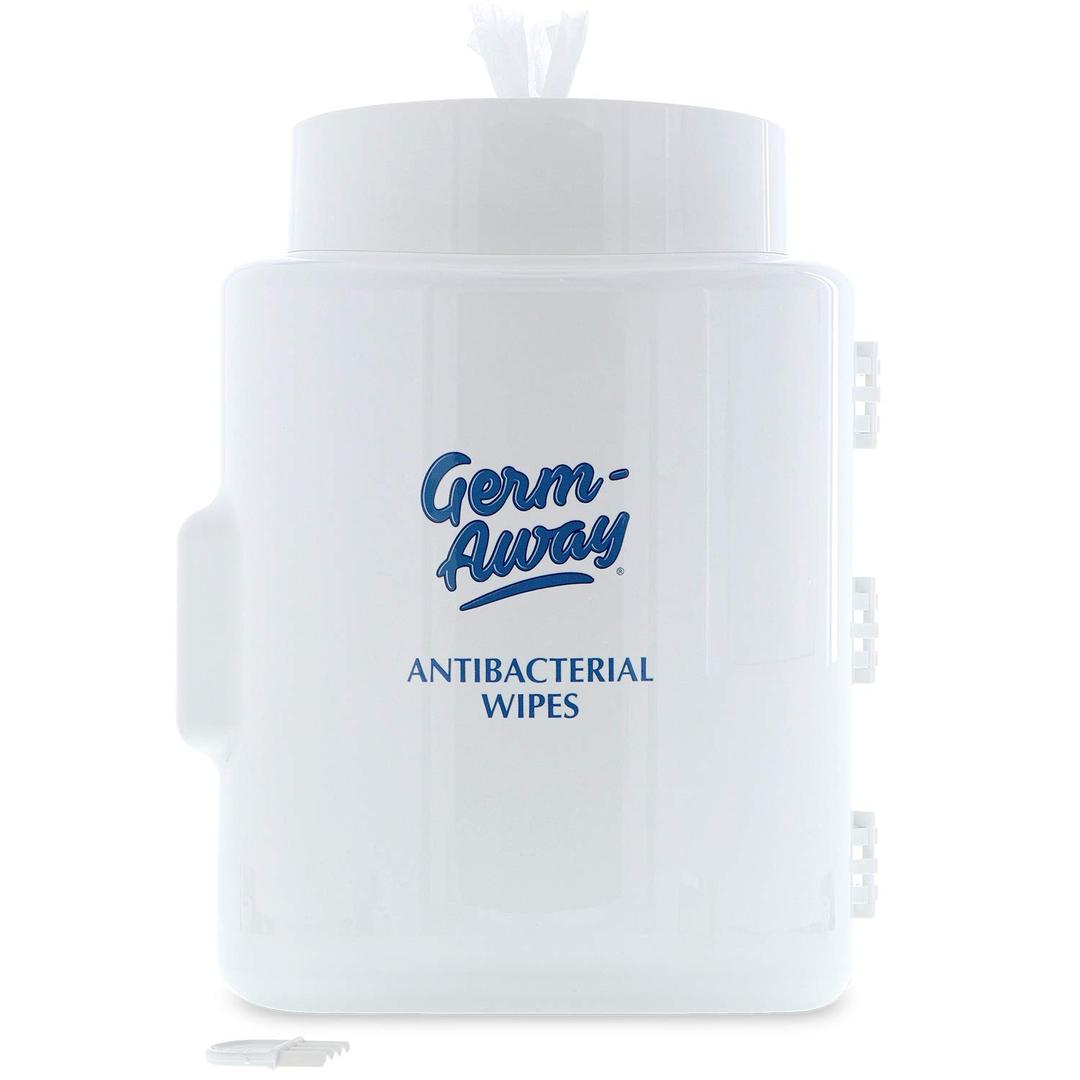 Upward-Pull Wall Mounted Wipes Dispenser for Surface or Skin Wet Wipes - Stylish White Dispenser for Sanitizing Hand Wipe Refill Rolls in Public Facilities, Offices, Hospitals, Stores