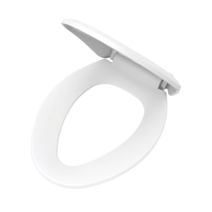 Premium Elongated Toilet Seat with Cover Quiet Close, Quick Release, Easy Installation Never Loosen Hinge, Slow Close Toilet Seat and Cover, Easy Cleaning-White Color (Elongated)