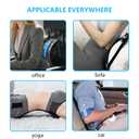 Lumbar Support Board & Back Stretcher - 4-Level Adjustable Cracker for Lower Back Pain Relief, Home Office Use (Blue) (Black)