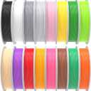 PINBALL PETG 3D Printer Filament 1.75mm High Precision Durable Strong Filament Mith Better Flow Dimensional Accuracy +/- 0.02mm Suitable for Most FDM 3D Printers 4 Kilograms Sixteen Colors