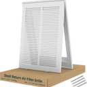 Fancat Return Air Filter Grille for 14x20 Ducts, Steel Air Vent Cover with Removable Door for 1" Filters | Fits Sidewall & Ceiling | Outer Size: 16 5/8" W x 22 5/8" H, 14''Wx20''H Ducts