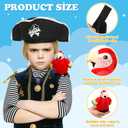 HyDren 1 Piece Stuffed Parrot on Shoulder 7 Inch Plush Shoulder Parrot Gift for Costume Accessory Animal Toys Cosplay Prop for Birthday Party (Classic,Red)