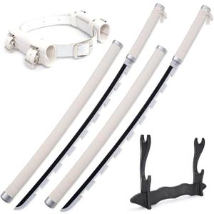 Zisu Demon Katana Sword, About 41 inches, Hashira Pillars & Protagonist Katana for Cosplay Purpose, Anime Original Texture (Two Beige)