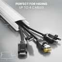 Cord Covers for Wires on Wall - 150in Cable Management Cable Hider - Cord Hiders for TV On Wall - Paintable Cable Concealer - Wire Covers for Cords - 10X (L16 x W1.1 x H0.55) - Large | White