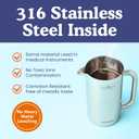 Ziruma Non-Toxic French Press, Surgical Stainless Steel Coffee Press, Plastic-Free, Heavy Metal-Free, No Endocrine Disruptors, 34 Oz, Double Wall, 4-Layer Filter, Portable Coffee Maker