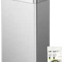 EKO Nova Sensor Trash Can, 21 Gallon/80 Liter Stainless Steel Rectangular Touchless Motion Sensor Trash Can, Matte Metallic