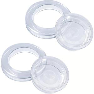 2 Inch 2 Set Silicon Patio Table Umbrella Hole Ring for Standard Table Hole, Umbrella Hole Ring Plug and Cap Set, Outdoor Patio Umbrella Plug for Patio Table (White)