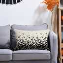 Halloween Pillow Covers 12x20 Set of 2,Halloween Bats Decorative Throw Pillow Covers Outdoor Cushion Cases for Farmhouse Home Sofa Couch Decorative