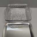 Baderke 2 Set, 9" Chilled Serving Tray for Parties with Compartments Ice Chilled Party Platter Charcuterie Serving Board Cold Dish Dip with Forks Tongs for Fruit Seafood Vegetable Appetizer(Silver)