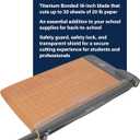 Westcott TrimAir Guillotine Paper Cutter, Paper Trimmer with Sharp and Durable Titanium-Bonded Blade, Maximum Safety Features, 18-Inch, Back to School, School Supplies, Classroom