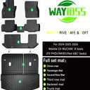 All Weather Floor mat for 2026 2025 2024 Mazda CX-90 8 Seats (Fit PHEV/MHEV) TPE Rubber Liners CX90 Odorless Anti-Slip Car Floor Liners-1st & 2nd & 3rd Row & Cargo Mat Covering The Backrest Full Set