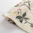 Watercolor Colorful Flowers Linen Kitchen Valance, Light Filtering Rod Pocket Small Window Curtains Valance for Kitchen Cafe Living Room Bathroom 54" x 18" Blush, Orange, Yellow