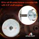 Super 30 Series Torque Converter Driver Clutch With Belt, Compatible With Predator 224 212 196cc, Honda, Briggs Stratton Engine, Coleman Baja Massimo Mini Bikes, Gold, 30 Series TAV Kits 3/4" Bore