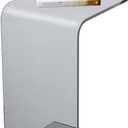 Side Table Acrylic C Table, Multipurpose Side Tables Living Room C Shaped End Table Acrylic Clear C Side Table for Bedroom, Living Room and Patio | 11.8 * 11.8 * 25.6IN (Grey)