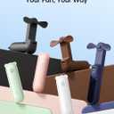 JISULIFE Handheld Mini Fan, 3 IN 1 USB Rechargeable Portable Fan [12-19 Working Hours] with Power Bank, Flashlight, Pocket Design for Travel/Summer/Concerts/Lash, Gifts for Women (Pink)