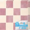 Art3d 10-Pack Heavy-Duty Peel and Stick Backsplash, 12x12 Inch Self-Adhesive Wall Tile Stick on Kitchen Countertop, Pink & Warm White