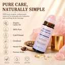 Organic Castor Oil Rose Quartz Roller Ball, 100% Pure, Cold-Pressed, Unrefined & Hexane-Free, Moisturizing Facial Oil for Face & Under Eyes, Cooling Facial Massage Roller for Puffiness & Dry Skin