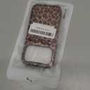 for iPhone 17 Pro Case,Luxury Sparkle Leopard Print Pattern Vintage Cheetah Design,Dual Layer Soft TPU Hard PC Bumper Case,Protective Phone Cover for Women Girls-Brown Leopard Print