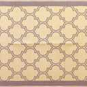 Camco Large Reversible Outdoor Patio Mat Easy to Clean, Perfect for Picnics, Cookouts, Camping, and The Beach (6' x 9', Brown Lattice Design) (42877)