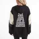 JUNG KOOK SKZ Hoodie Felix Hyunjin Bangchan New Album Star Concert Sweater Support Sweatshirt Shirt Skz Merch for Women (Black, M)