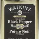 Watkins Gourmet Spice Tin, Pure Ground Black Pepper, 6 oz. Tin, 1-Pack (EXP 04/06/30)