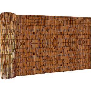 Reed Fencing Rolls, Decorative Bamboo Fencing 4ft High Roll Reed Screen, Bamboo Curtains for Balcony Patio Garden Backyard Outdoor (Light Russet)