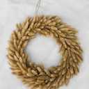 Bunny Tail Wreath, Boho Dried Flower Wreath, Neutral Home Decor, Front Door Wreath, All Year Round Decor, Housewarming Gift
 12 in
