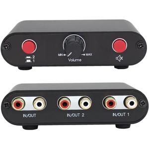 2-Way RCA Stereo Audio Switch Input Signal Source Switcher Selector Splitter Box2 in 1 Out / 1 in 2 Out-RC21