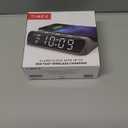 Timex Alarm Clock with Wireless Charger for iPhone, Android, and AirPods - Black (TW14B)