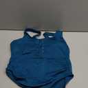 Aqua Eve Women High Waisted Bikini Set Racerback Swimsuit Two Piece Bathing Suit High Neck Swimwear Button-Teal L