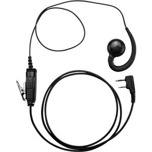 Walkie Talkie Headset Compatible with Baofeng, Kenwood Two Way Radio with Mic PTT Surveillance Earpiece, C-Ring