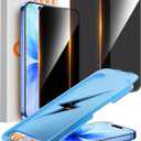 Mkeke for iPhone 17, iPhone 16 Pro Privacy Screen Protector 3 Pack 25 Anti Spy 9H+ Tempered Glass Military-Grade Drop Protection Easy Installation Shockproof Full Edge Coverage 6.3 inch
