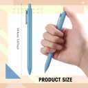 Fulmoon 50 Pcs Ballpoint Pens Bulk Retractable Comfortable Writing Pens Cute Christmas Supplies in Medium Point 1.0 mm for Teacher Office Home Baby Shower (Light Blue,Black Ink)
