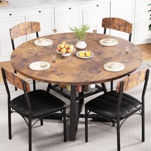Round Dining Kitchen Table, Circle Table Round Pedestal Dining Room Dinner Dinette Table