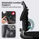 TRALT Office Chair - Ergonomic Desk Chair with Adjustable Lumbar Support, Mesh Computer Chair, Executive Chairs for Home Office Comfortable Lumbar Support (Black)