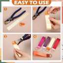 Landical 50 Pcs Key Fob Hardware Set 1 Inch 25 Colors with Ring for Wristlet Lanyard and Key Chain Making