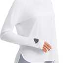 Women's Sun Shirts UPF 50+ Long Sleeve Uv Protection Shirts Lightweight Quick Dry SPF Clothing Outdoor Hiking Tops (White, XXL)