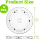6PCS Small Lazy Susan 6 Inch, Transparent Acrylic Turntable for Cabinet Organization, 360 Degree Rotating Spice Rack for Kitchen, Fridge, Pantry & Bathroom Vanity