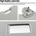 Passenger Side Sun Visor 96400-EL31A Fit for Nissan Versa 2007-2012 Front Right Side Sun Protection Shade Gray
