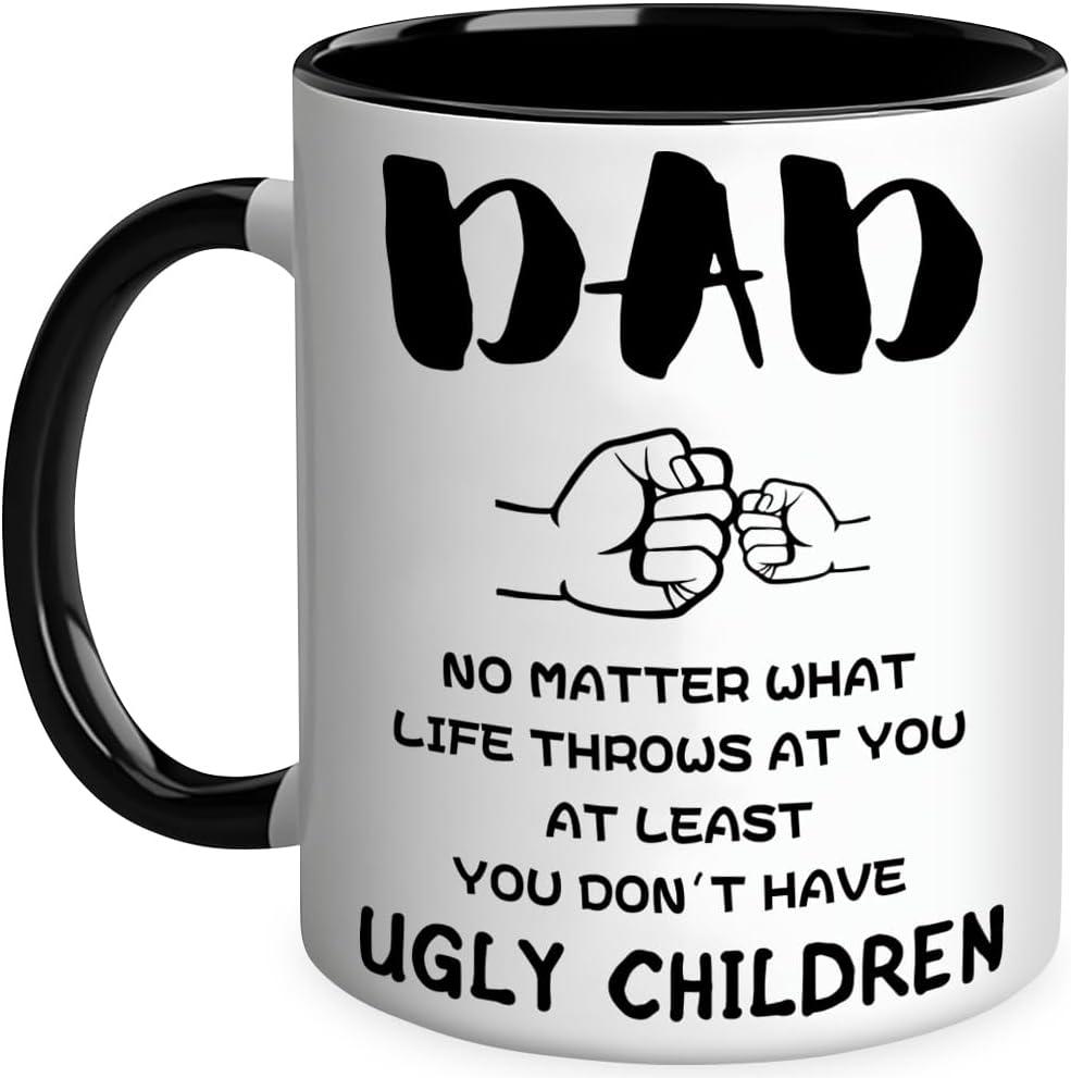Vanleonet Father Day Gifts from Daughter Son, Birthday Gift for Dads, Dad Gifts for Christmas, Thanksgiving Day, Unique Dad Coffee Mug-11 Ounces
