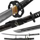 Wuton Real Katana Sword Sharp 1060 High Carbon Steel Real Samurai Sword Full Tang Battle Ready Japanese Samurai Swords Display Collection