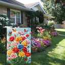 Spring Summer Carnations Garden Flag 12x18 Inch Double Sided, Colorful Welcome Yard Decor, Farmhouse Outdoor Flag for Lawn Patio Porch