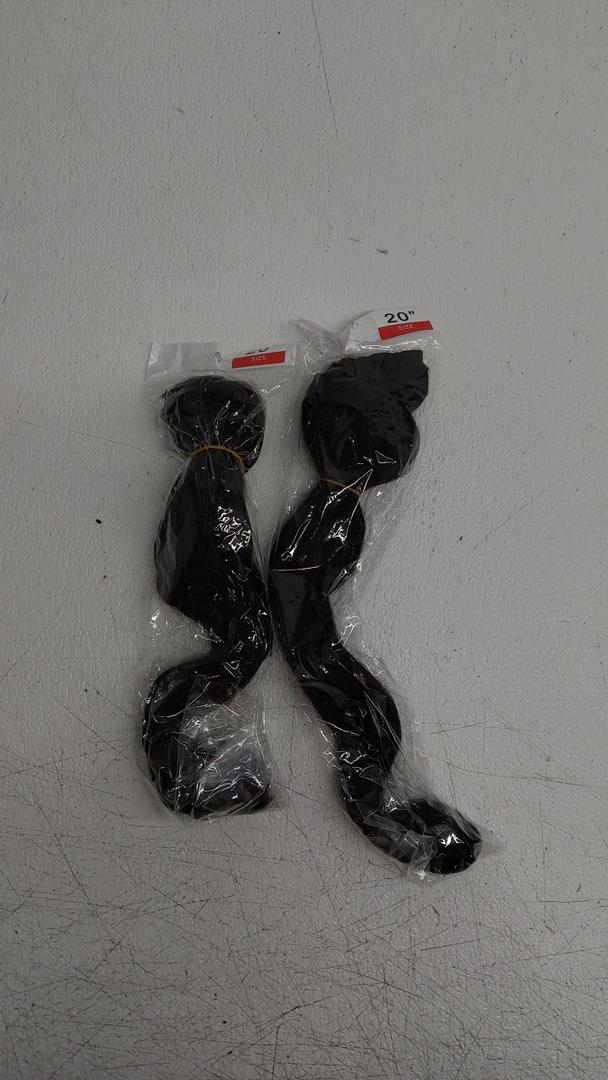 No Brand Black Wig 2 PCs 20"