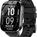 Smart Watch, 2.01" HD Touchscreen Fitness Watch, Bluetooth Calls, 120 Sports Modes Activity Tracker, 24/7 Heart Rate & Sleep Monitor, IP67 Waterproof, iOS Android Compatible (Black)