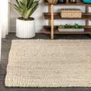 JONATHAN Y Pata Hand Woven Chunky Jute Light Ivory Indoor Area Rug, 3x5, Bohemian, Rustic, Cottage, Easy-Cleaning for Living Room, Bedroom, Kitchen, Non-Shedding (NRF102B-3)