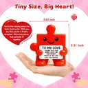 Fathers Day Love Gifts for Him Her, Wedding Anniversary Birthday Gifts for Boyfriend Girlfriend, I Love You Gift, to My Love Romantic Puzzle Piece Decor for Husband Wife Couples