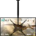 WALI Ceiling TV Mount for 26-65 Inch LCD LED OLED 4K TVs, Hanging Pole Ceiling Mount TV Bracket Up Down, TV Ceiling Mounts for Gym Patio Gazebo, up to 110 lbs, Max VESA 400x400mm (CM2665), Black